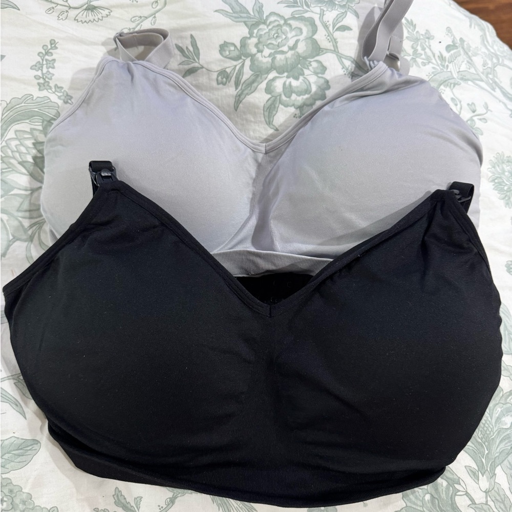 Auden Black and Gray Nursing Bras